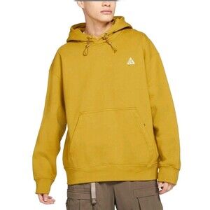 Nike Mens ACG Pullover Fleece Hoodie Moss Heavyweight Size Medium Zip Pockets